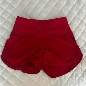 Women's lululemon Red speed up Shorts